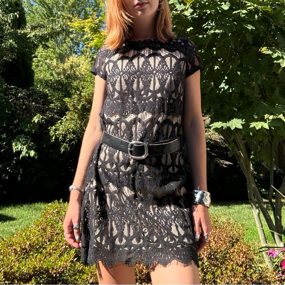 Black lace dress